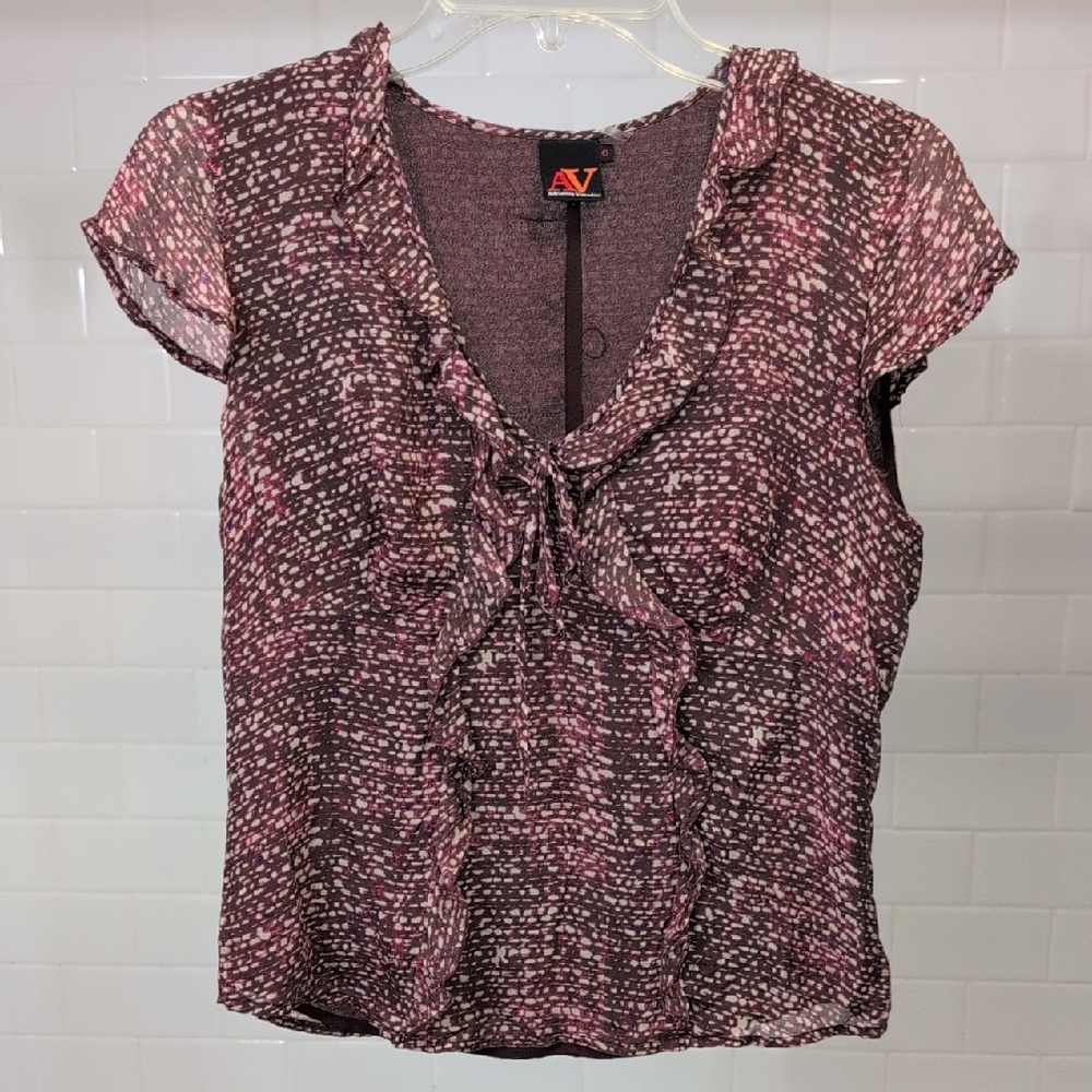 Women's Pink and Black Top